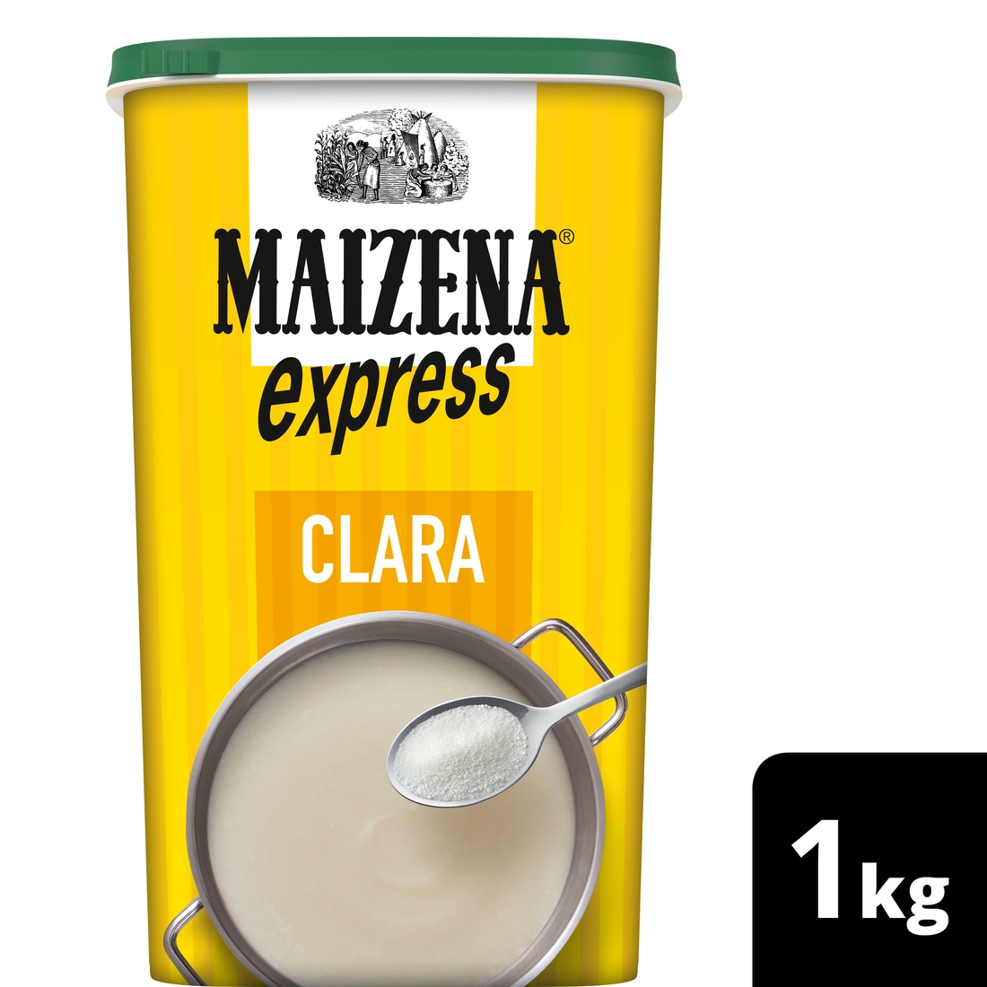 Maizena Express Harina Fina de Fécula de Patata Espesante Claro sin gluten bote 1kg - Maizena® Express, tu espesante instantáneo para texturizar salsas de forma gradual y controlada.